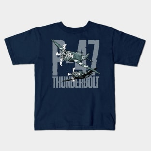 P-47 Thunderbolt "The Jug" WWII History Aircraft Air Force Kids T-Shirt